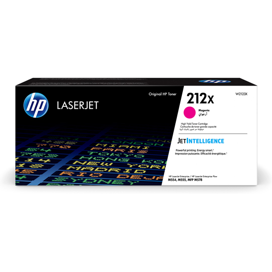 Cartucho de toner magenta HP 212x.
