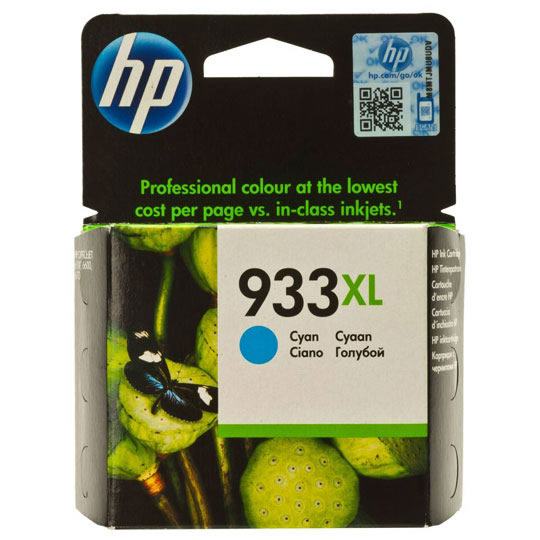 Cartucho de tinta cian HP 933xl.