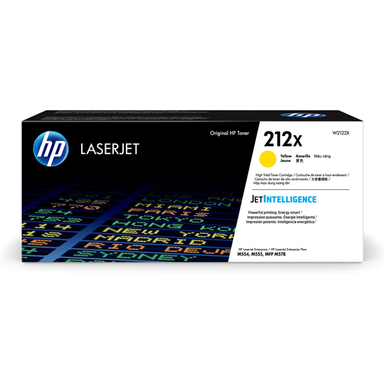 Cartucho de toner amarillo HP 212x.