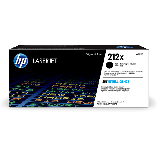 Cartucho de toner negro HP 212x.