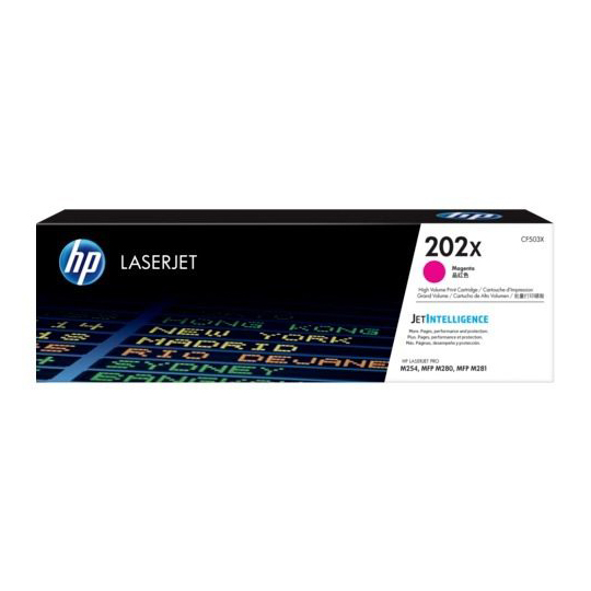 Cartucho de tóner magenta HP 202x.
