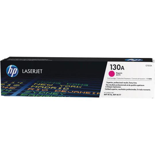 Cartucho de tóner magenta HP 130a.