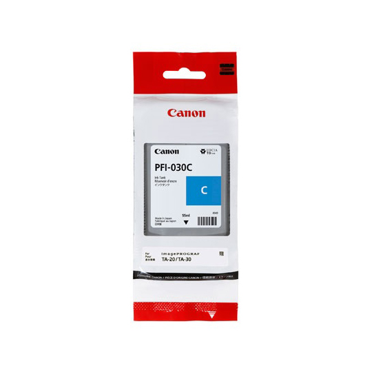 Cartucho de Tinta Canon PFI-030 de Color Ciancon una Capacidad de 55ML para Im