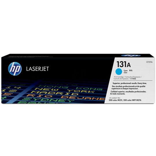 Cartucho de tóner cian HP 131a.