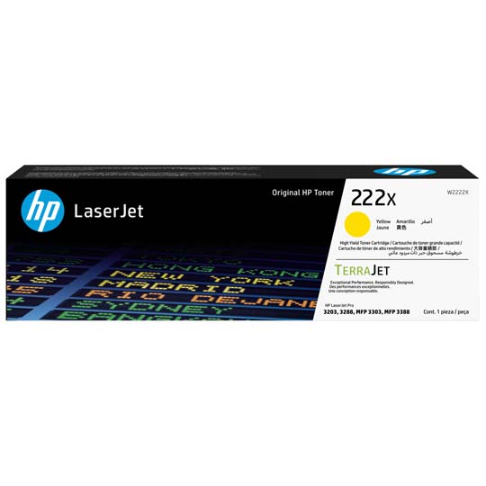 HP laserjet 222X de alto rendimiento, amarillo