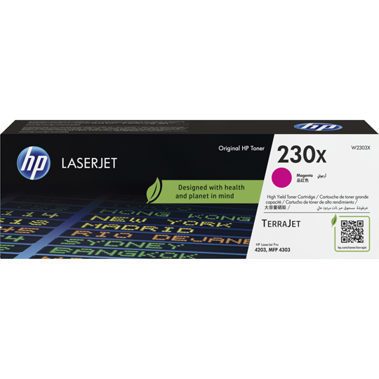 Cartucho de toner original HP laserjet 230X magenta