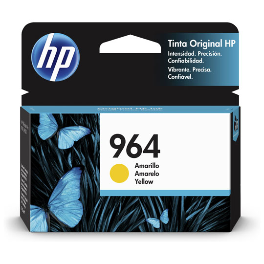 HP 964 yellow original ink cartridge.