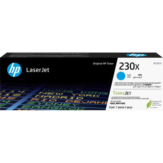 Cartucho de toner original HP laserjet 230X cian