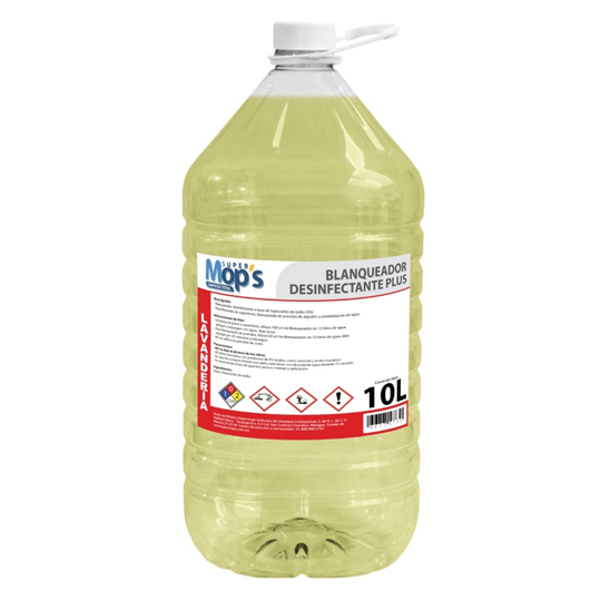 Blanqueador Super mops, cloro 10 Lt..