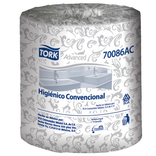 Papel Higiénico blanco Tork, colchon c/ 48 rollos advanced 500 hjs dobles