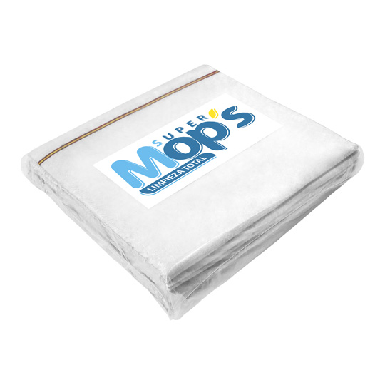 Franela Super mops color blanco.