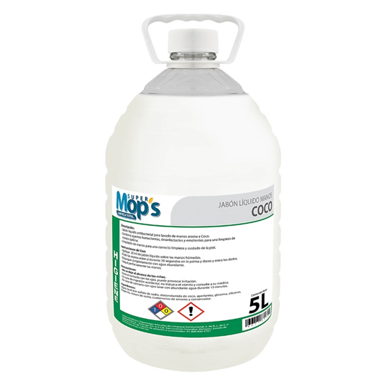 Jabon para manos Super mops aroma coco 5Lt.