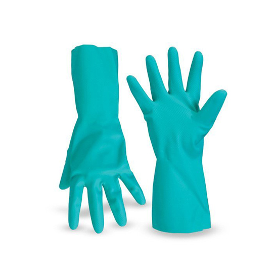 Guantes de nitrilo santul talla g color azul   para limpieza industrial