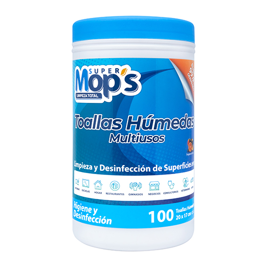 Toallitas Super mops desinfectantes c/100