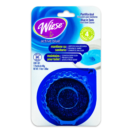 Pastilla azul para inodoro Wiese 48 gr..