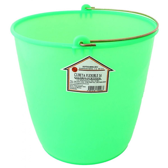 Cubeta flexible N. 14 de plastico para 10 Lt.