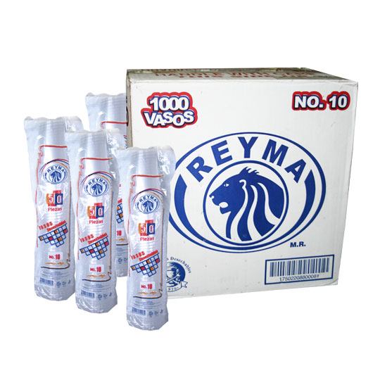 Vaso De Plástico Reyma No.10 Caja Con 10