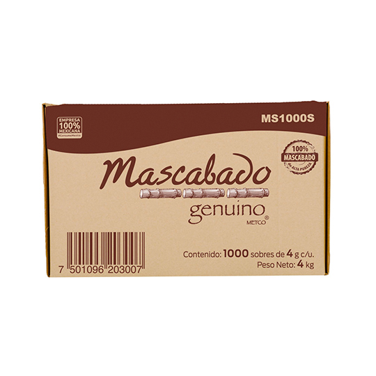 Azúcar mascabado Metco caja con 1000 sobres