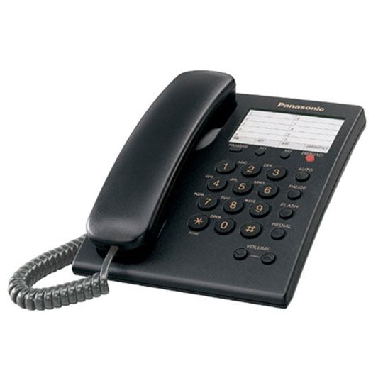 Teléfono alámbrico Panasonic modelo KX-TS550MEB color negro
