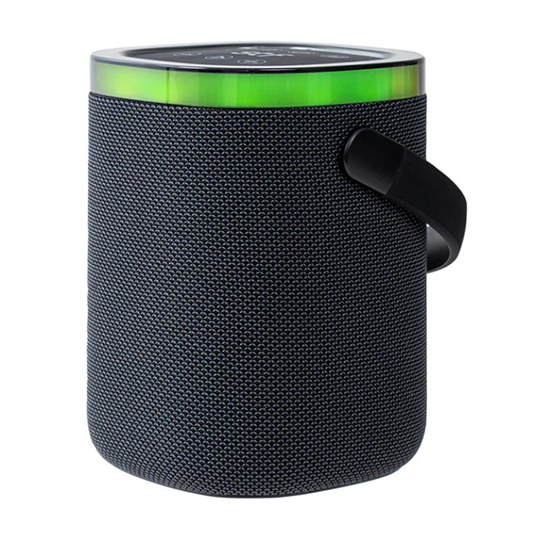 Bocina inalámbrica STF modelo Lumo totem con Luz LED de 3" y correa