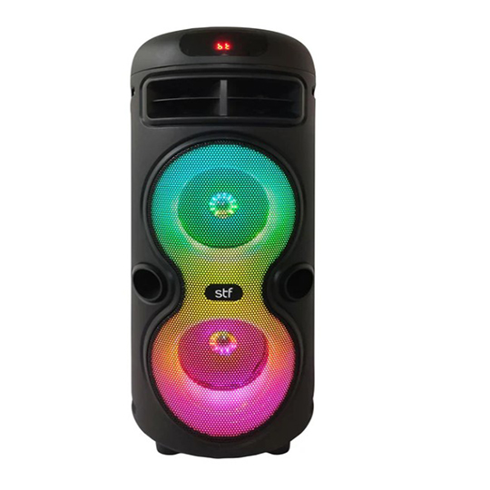 Bocina inalámbrica STF Hoss tower 4" x 2 con luz LED RGB