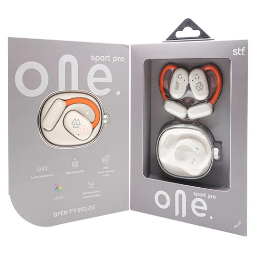 Audífonos inalámbricos sport STF One pro OWS con wireless y luz led blanca