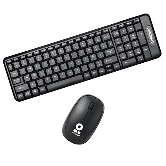 Kit teclado y mouse Brobotix inalambrico negro