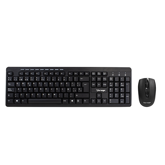 kit teclado y mouse Vorago KM-304 inalámbrico multimedia negro