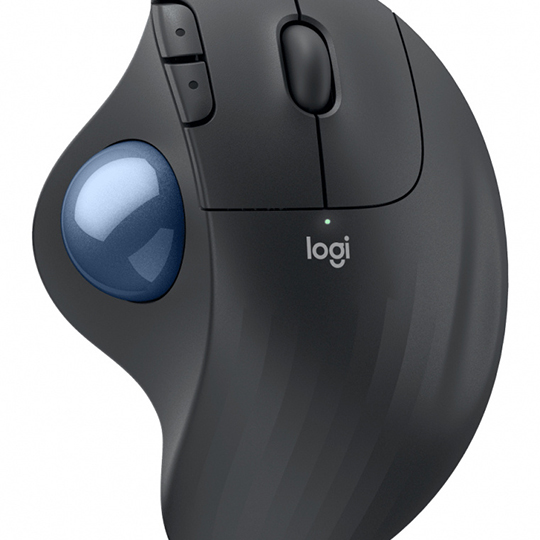 Mouse Ergonómico Logitech M575 S Trackball RF Inalámbrico/Bluetooth Negro