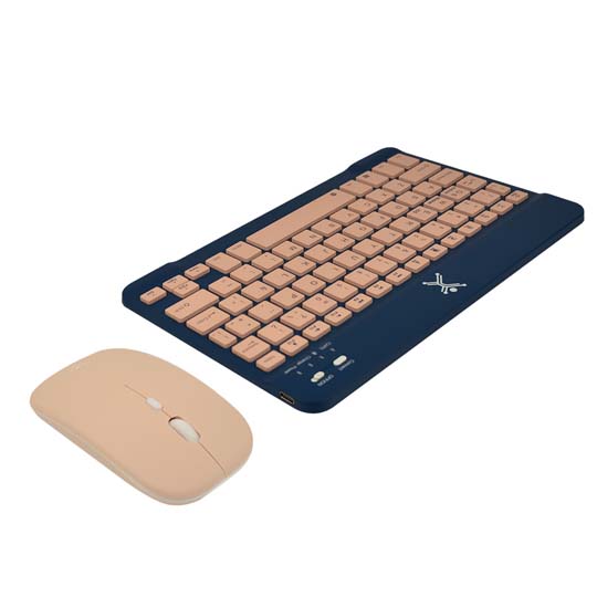 Kit Teclado y Mouse Perfect Choice Compacto Genova Color Azul