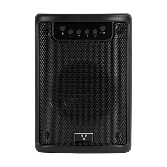 Mini bafle Vorago KSP-205 negro 4" 10watts rms/recarg/tws bt 4hrs carga USBtipoc