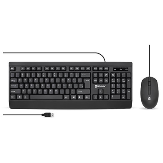 Kit teclado y mouse Brobotix alámbrico USB negro