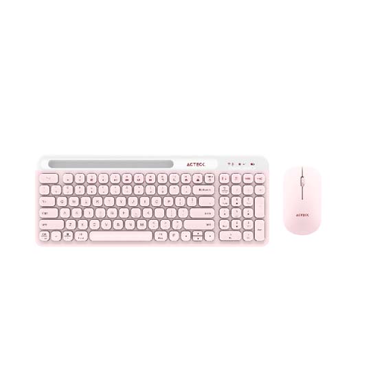 Kit teclado y mouse Acteck inalámbrico creator virtuos silk MK720 color rosa