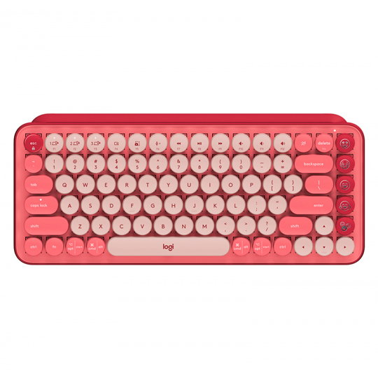 Teclado Logitech pop keys coral rose.