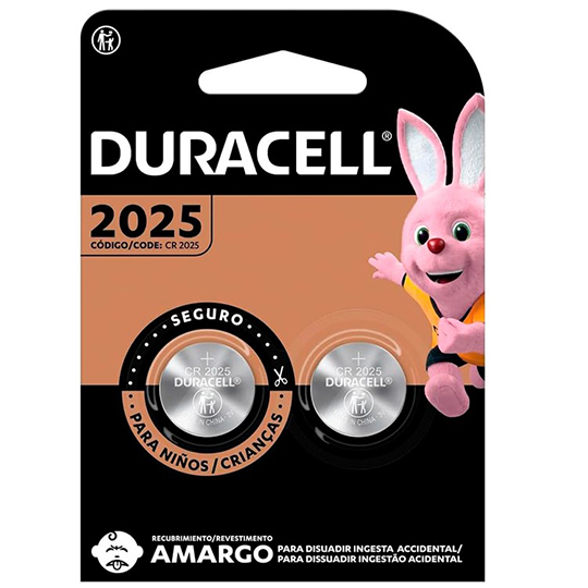 Pila de litio modelo 2025, blíster de 2 piezas.