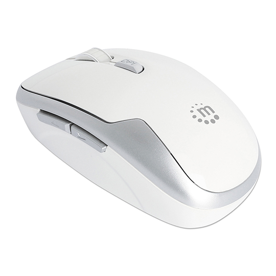 Mouse Optico Inalambrico 6 botones Diestro 2.4G Blanco