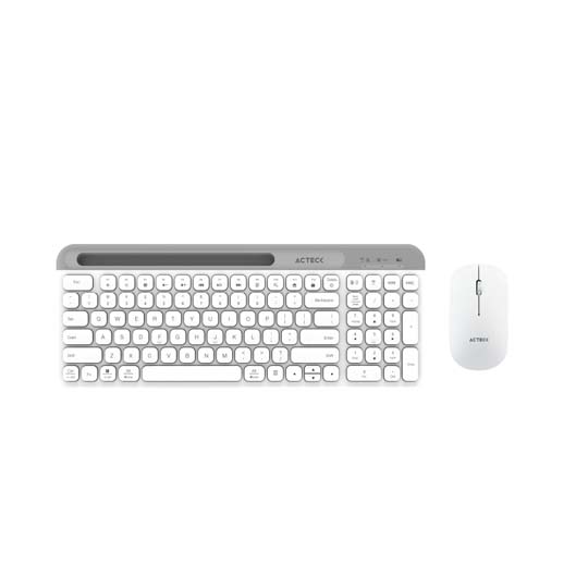 Kit teclado y mouse Acteck inalámbrico creator virtuos silk MK720 color blanco
