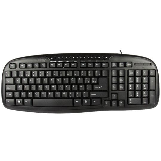 Teclado Perfect Choice multimedia negro core