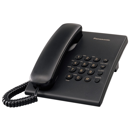 Teléfono alámbrico Panasonic modelo KX-TS500MEB color negro