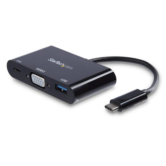 Adaptador Startech USB-c a VGA y puerto USB-a