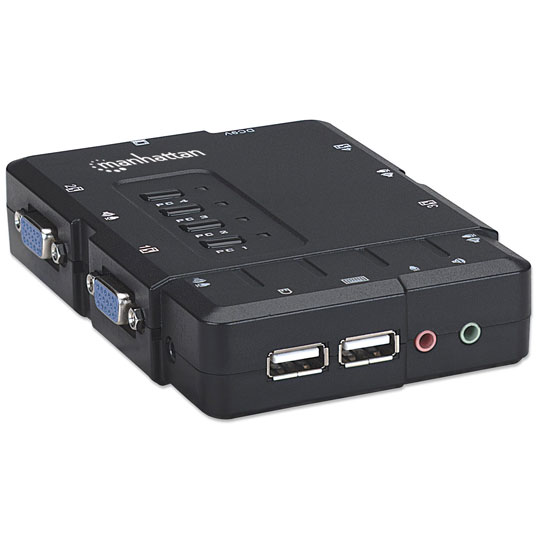 Switch Manhattan kvm compacto 4 puertos.