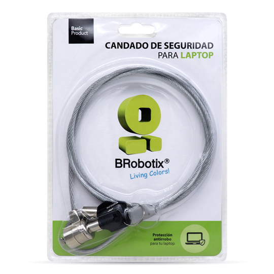 Candado de llave Brobotix para laptop.