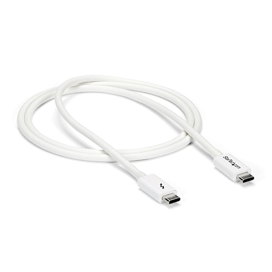 Cable 1m thunderbolt 3 usb-c bl anco compatible displayport