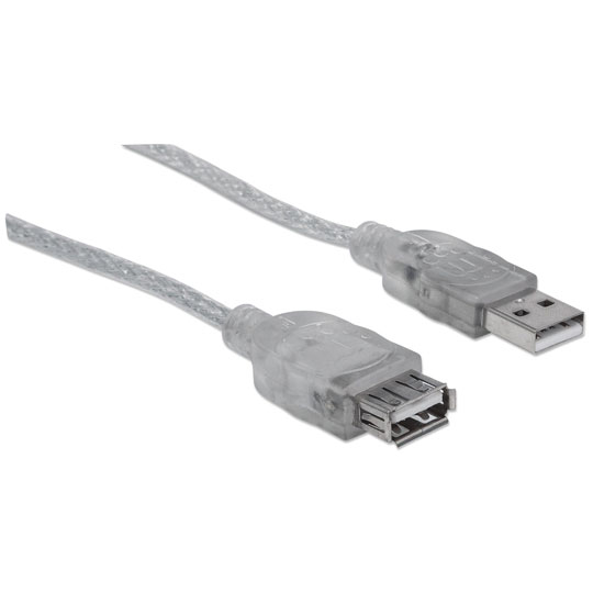 Cable Manhattan USB v2.0 ext 3.0m plata.