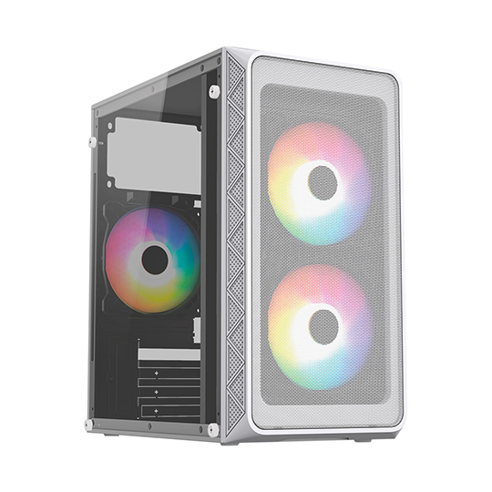 Gabinete Mini Torre Doom Pro Mesh GI730 Blanco