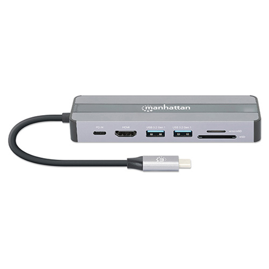 Docking Station Manhattan USB-C 7 puertos