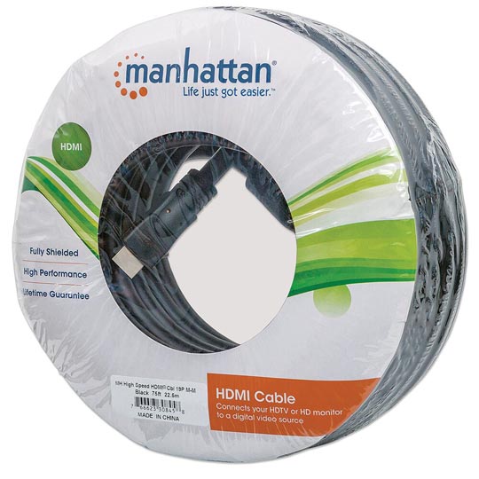 Cable Manhattan HDMI v1.3 m-m 22.5m bolsa
