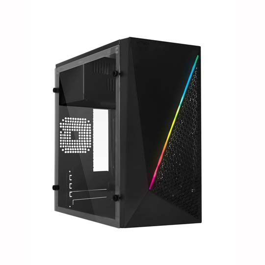 Gabinete Acteck mini torre kioto GC460 color negro