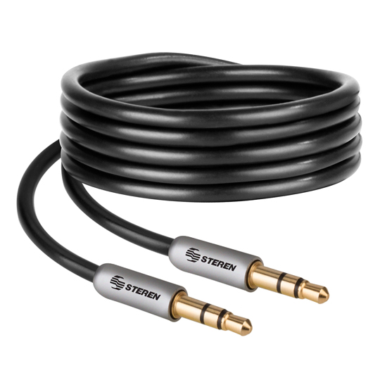Cable auxiliar 3.5mm, 90cm STEREN 1 pza.