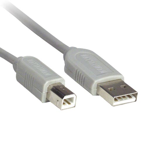 Cable Manhattan USB a-b v1.1 4.5m gris.